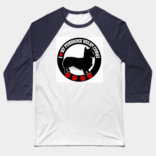 I heart my Pembroke Welsh Corgi Baseball T-Shirt by NYC Urban Expat